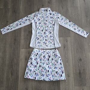 Ralph Lauren White and Blue Rashguard Set